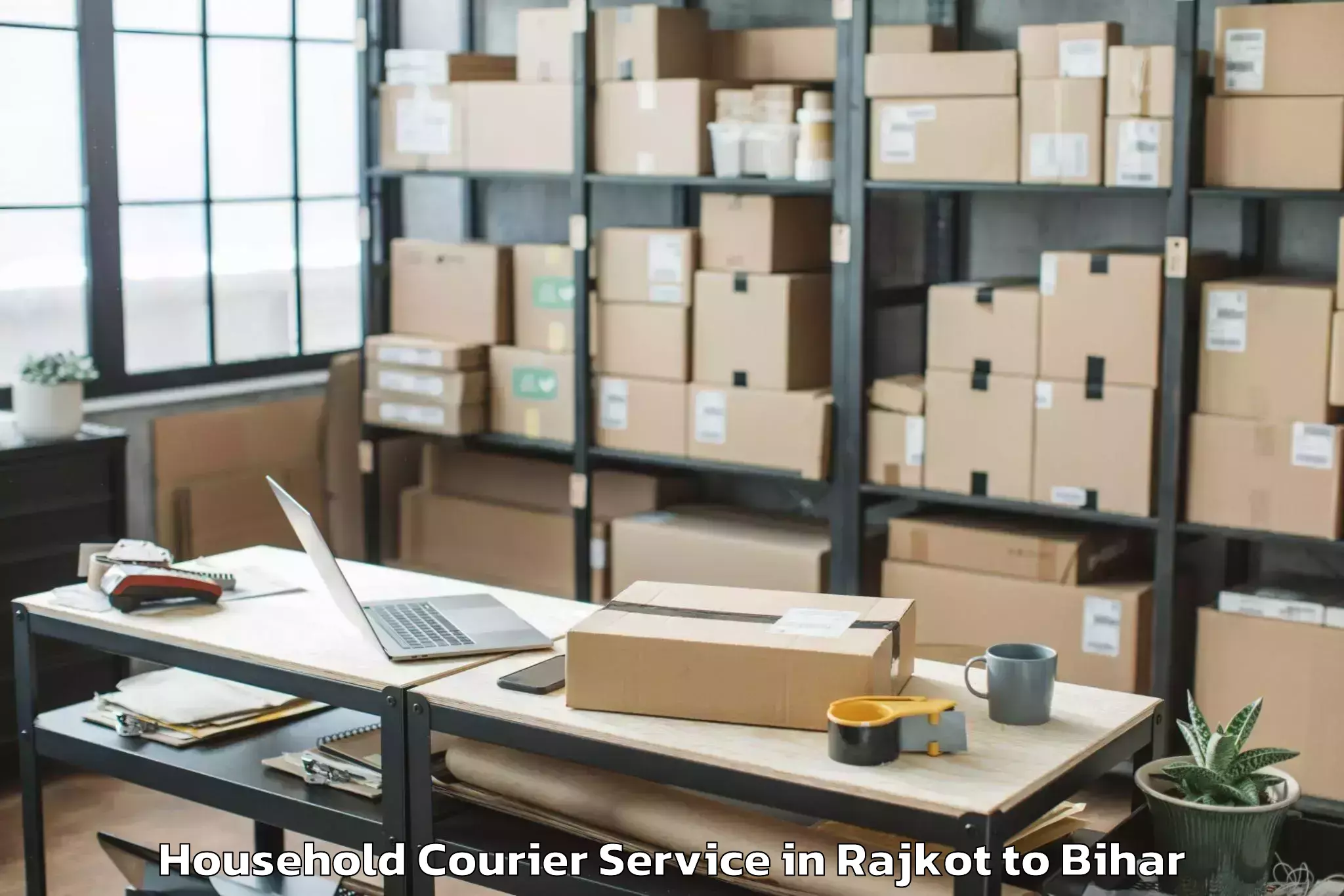 Book Rajkot to Nasriganj Household Courier Online